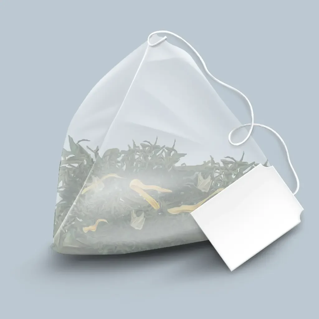 Exemplo de chá em sachê piramidal.